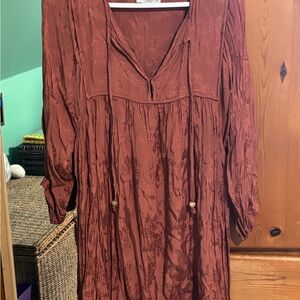 Natural Life Terracotta Textured Dress